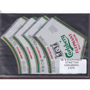 �l og Sodavands Etiketter - Carlsberg - 4 Stk.