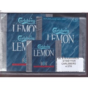 �l og Sodavands Etiketter - Carlsberg - 4 Stk.