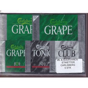 �l og Sodavands Etiketter - Carlsberg - 5 Stk.