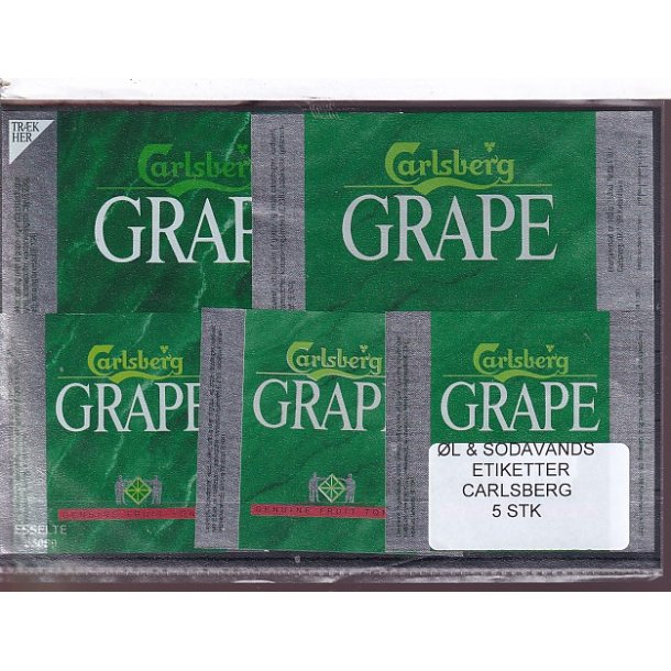 �l og Sodavands Etiketter - Carlsberg - 5 Stk.