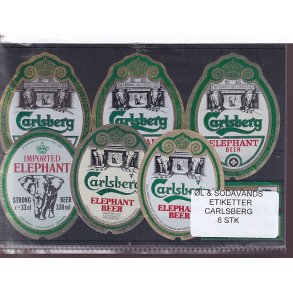 �l og Sodavands Etiketter - Carlsberg - 6 Stk.