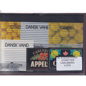 �l og Sodavands Etiketter - Carlsberg - 6 Stk.