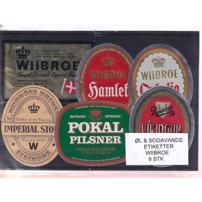 �l og Sodavands Etiketter - Wiibroe - 6 Stk.