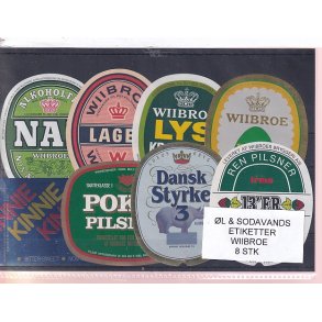 �l og Sodavands Etiketter - Wiibroe - 8 Stk.