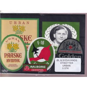 �l og Sodavands Etiketter - Urban - 5 Stk.