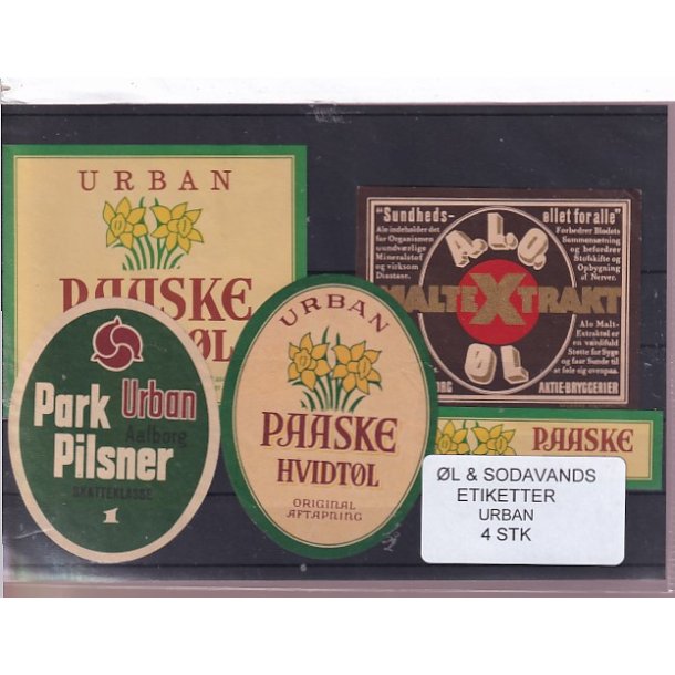 �l og Sodavands Etiketter - Urban - 4 Stk.
