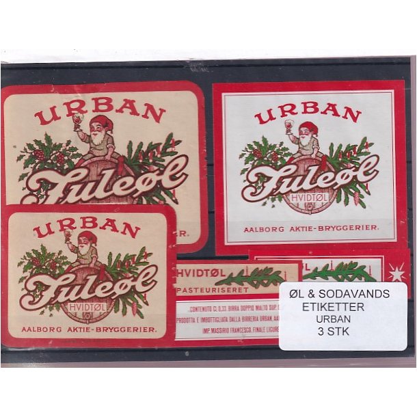 �l og Sodavands Etiketter - Urban - 3 Stk.