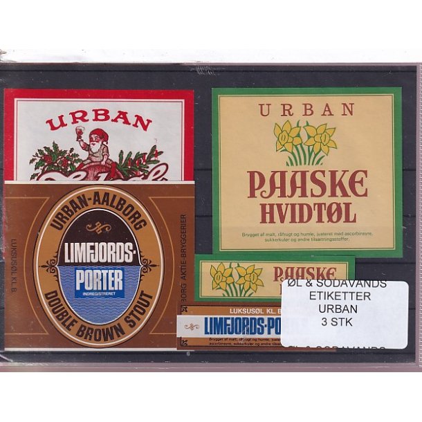 �l og Sodavands Etiketter - Urban - 3 Stk.