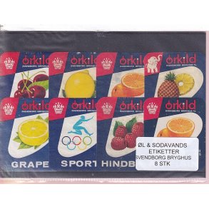 �l og Sodavands Etiketter - Svendborg Bryghus  - 8 Stk.