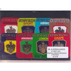 �l og Sodavands Etiketter - St�vring - 8 Stk.