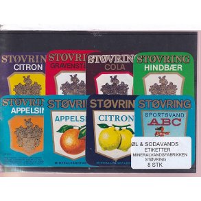 �l og Sodavands Etiketter - St�vring - 8 Stk.