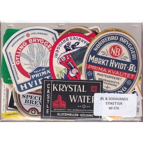 �l og Sodavands Etiketter - 60 Stk.
