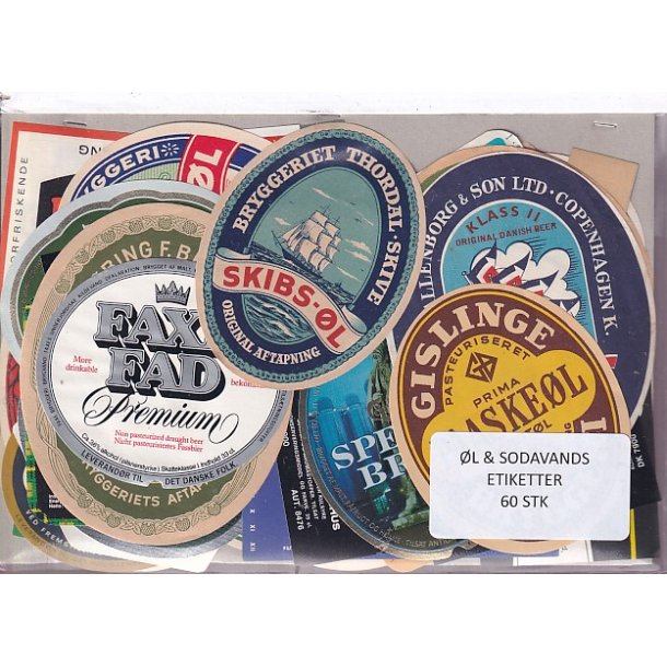 �l og Sodavands Etiketter - 60 Stk.
