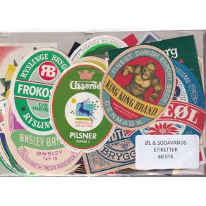 �l og Sodavands Etiketter - 60 Stk.
