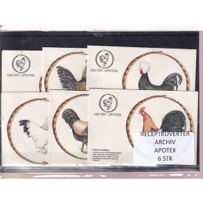 Receptkuverter - Archiv Apotek - 6 Stk.