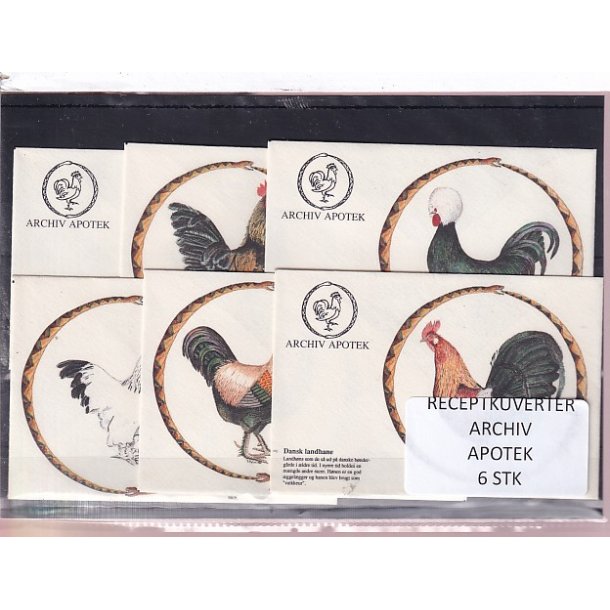Receptkuverter - Archiv Apotek - 6 Stk.