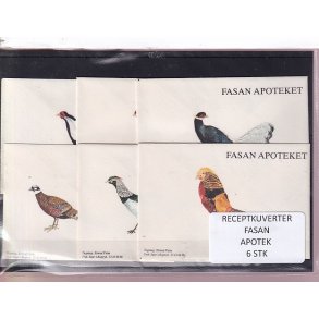 Receptkuverter - Fasan Apotek - 6 Stk.