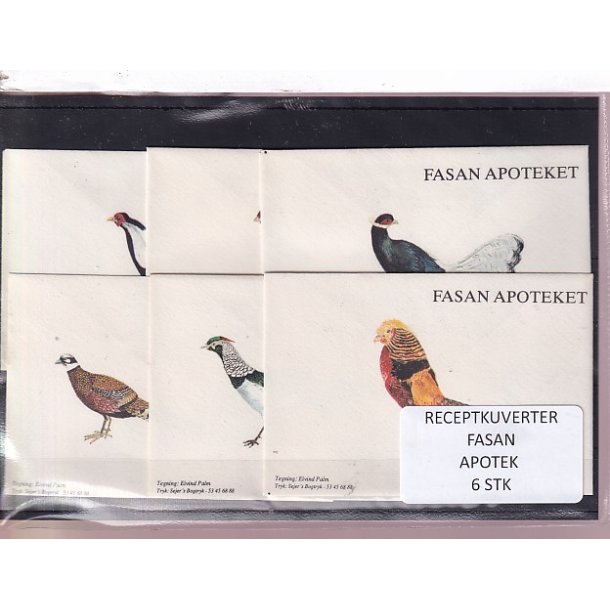 Receptkuverter - Fasan Apotek - 6 Stk.