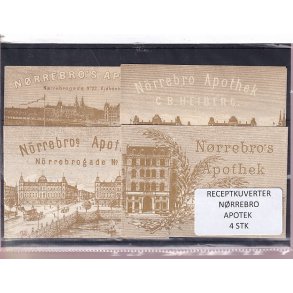 Receptkuverter - N�rrebro Apotek - 4 Stk.