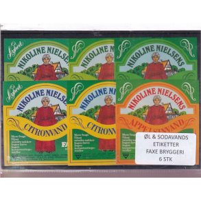�l og Sodavands Etiketter - Faxe Bryggeri - 6 Stk.