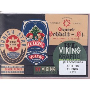 �l og Sodavands Etiketter - Bryggeriet Stjernen - 4 Stk.