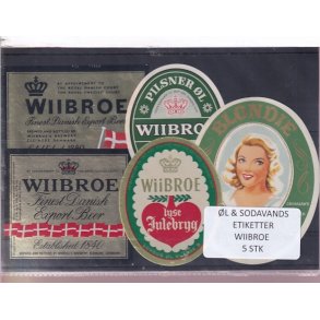 �l og Sodavands Etiketter - Wiibroe - 5 Stk.