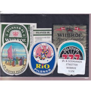 �l og Sodavands Etiketter - Wiibroe - 5 Stk.
