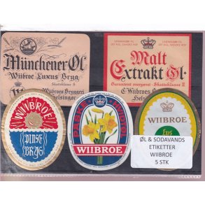�l og Sodavands Etiketter - Wiibroe - 5 Stk.