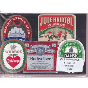 �l og Sodavands Etiketter - Wiibroe - 5 Stk.
