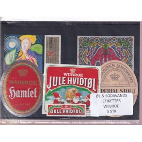 �l og Sodavands Etiketter - Wiibroe - 5 Stk.