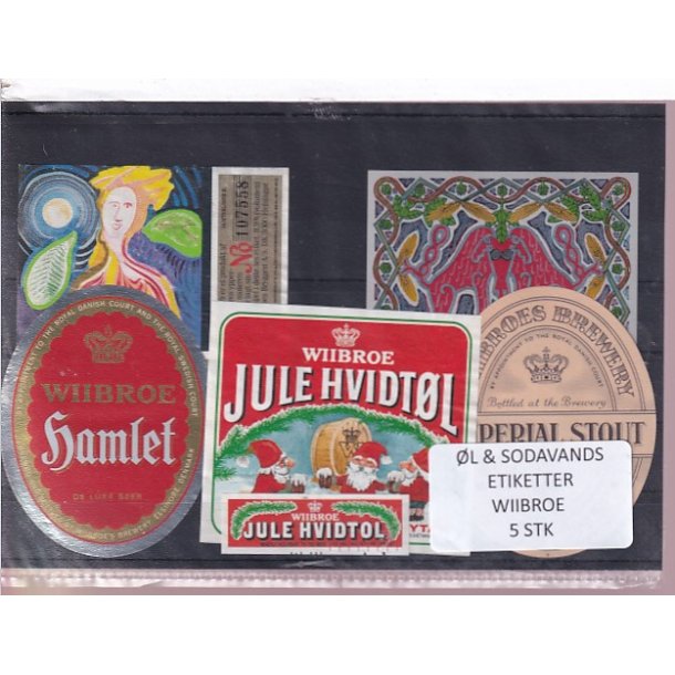 �l og Sodavands Etiketter - Wiibroe - 5 Stk.