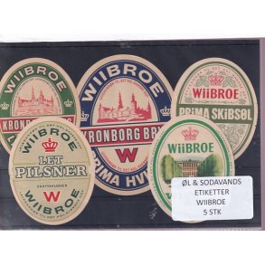 �l og Sodavands Etiketter - Wiibroe - 5 Stk.