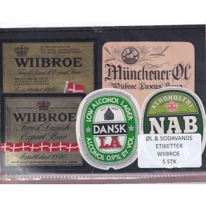 �l og Sodavands Etiketter - Wiibroe - 5 Stk.