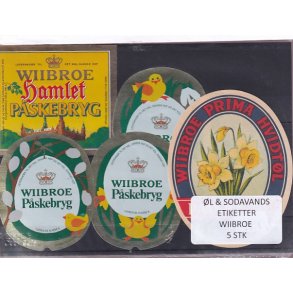 �l og Sodavands Etiketter - Wiibroe - 5 Stk.