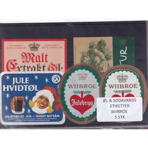 �l og Sodavands Etiketter - Wiibroe - 5 Stk.