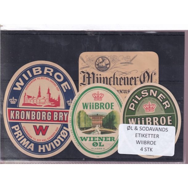 �l og Sodavands Etiketter - Wiibroe - 4 Stk.