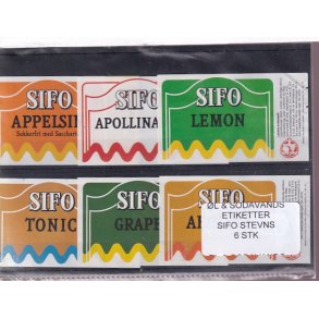 �l og Sodavands Etiketter - Sifo - Stevns - 8 Stk.