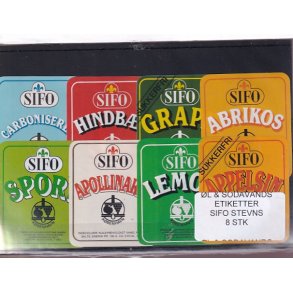 �l og Sodavands Etiketter - Sifo - Stevns - 8 Stk.