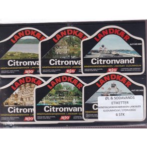�l og Sodavands Etiketter - Landk�r - Gudumholm - 6 Stk.