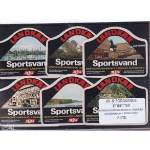 �l og Sodavands Etiketter - Landk�r - Gudumholm - 6 Stk.
