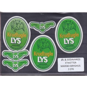 �l og Sodavands Etiketter - Maribo  Bryghus - 3 Stk.