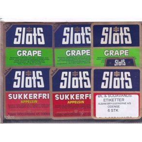 �l og Sodavands Etiketter - Albani - Odense - 6 Stk.
