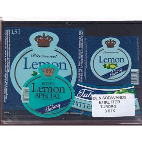 �l og Sodavands Etiketter - Tuborg - 3 Stk.