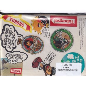 �l og Sodavands Etiketter - Tuborg - 1 Ark Klisterm�rker