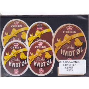�l og Sodavands Etiketter - Ceres - �rhus - 5 Stk.