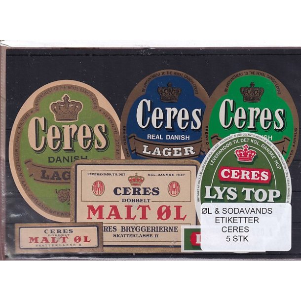 �l og Sodavands Etiketter - Ceres - �rhus - 5 Stk.