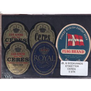 �l og Sodavands Etiketter - Ceres - �rhus - 5 Stk.