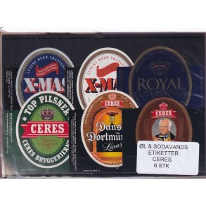 �l og Sodavands Etiketter - Ceres - �rhus - 6 Stk.