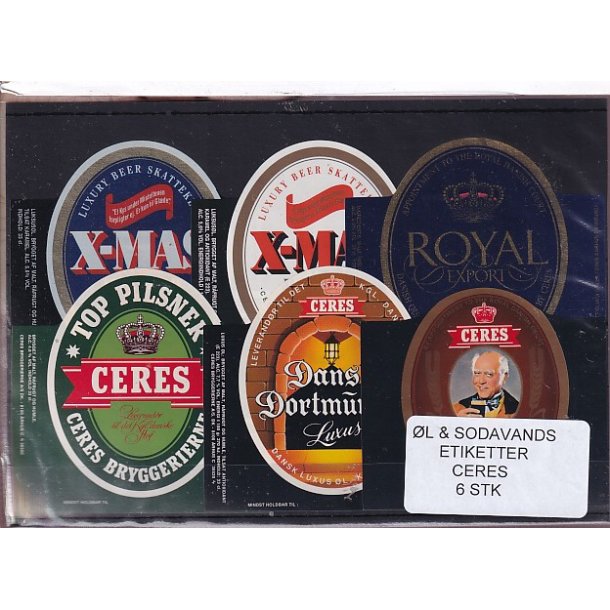�l og Sodavands Etiketter - Ceres - �rhus - 6 Stk.
