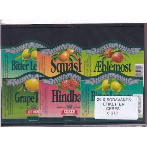 �l og Sodavands Etiketter - Ceres - �rhus - 6 Stk.